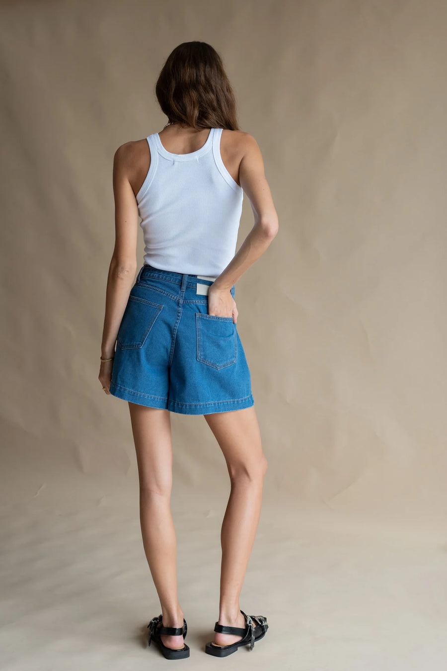 Araminta James Jolie Denim Short - Dark Blue