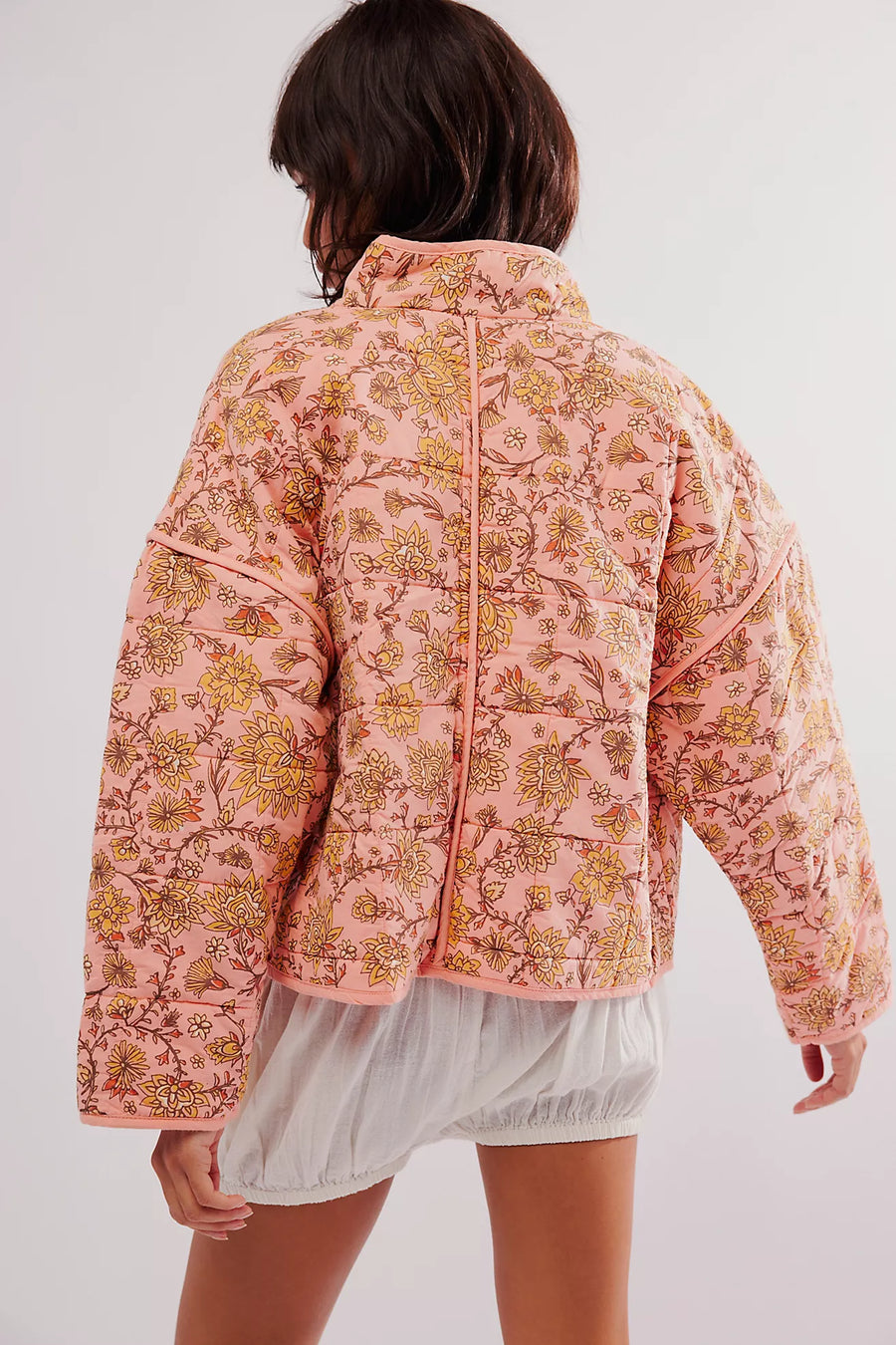 Free People Chloe Jacket - Peach Combo