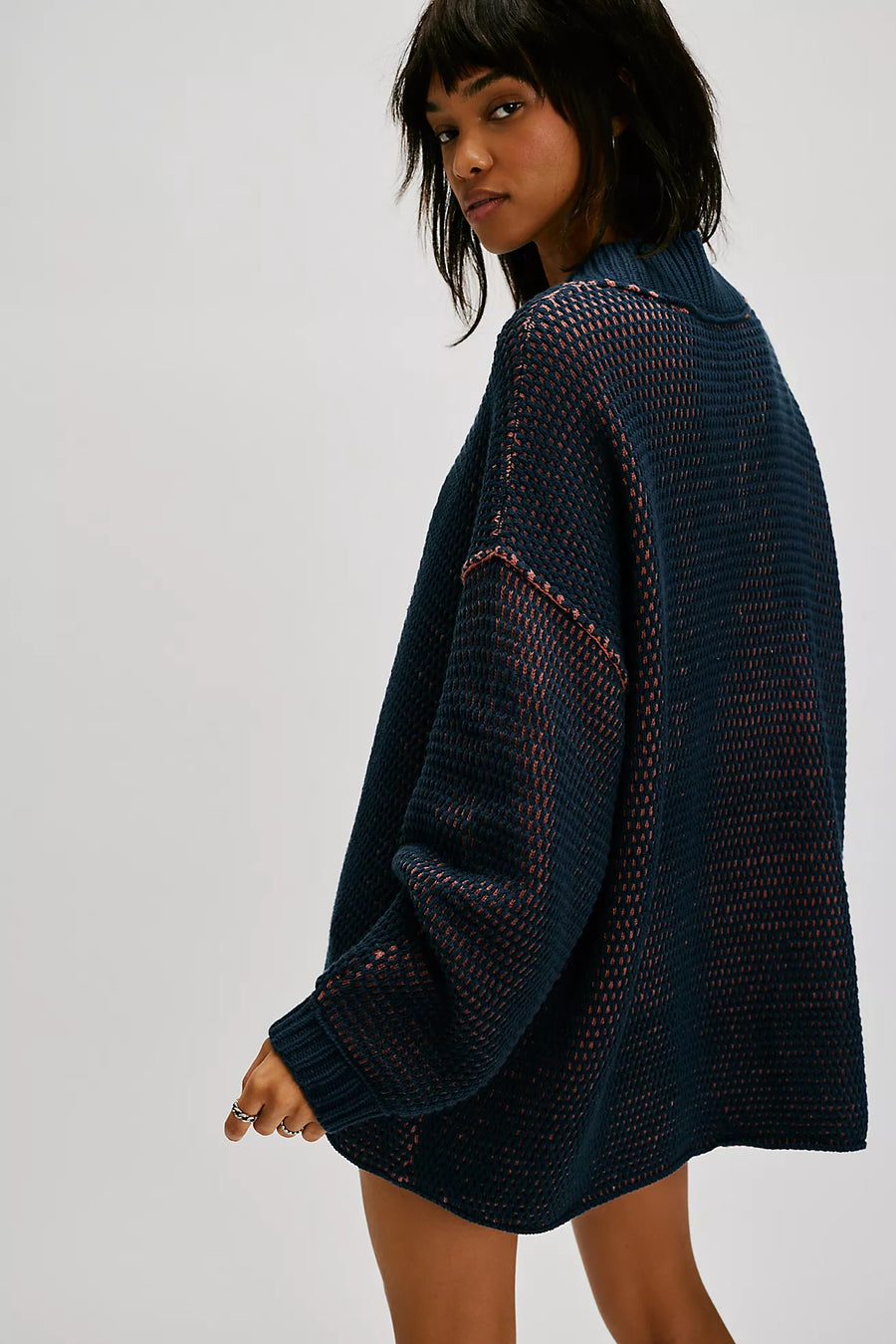 Free People Maisie Sweater - Midnight Cedar Combo