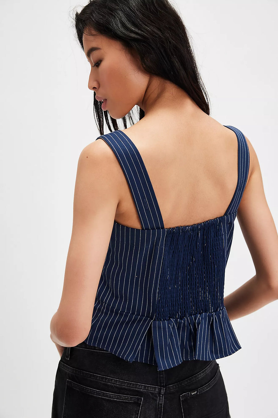 Free People Hold You Close Corset - Blue Combo