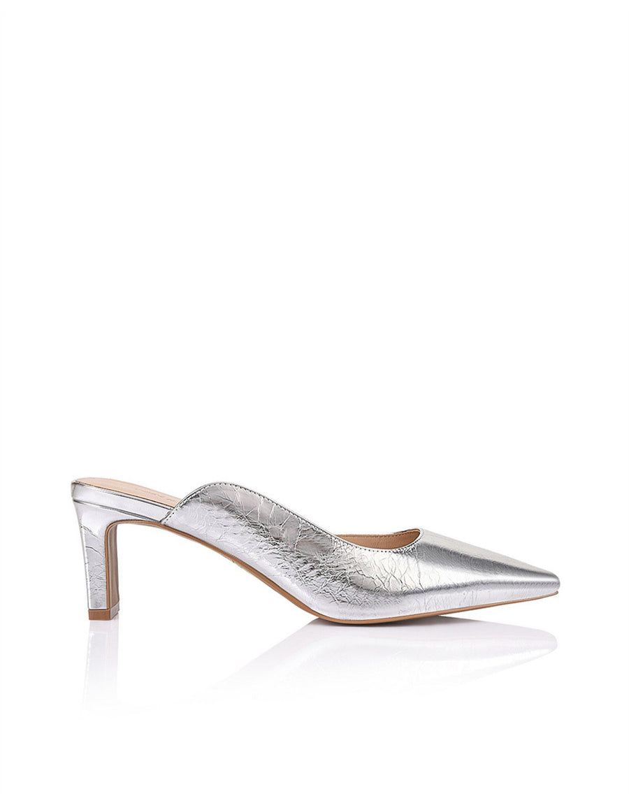 Lana Wilkinson Di Mule Silver Metallic