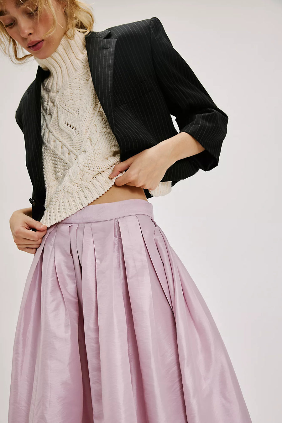 Free People Emilia Full Skirt - Plum Blossom