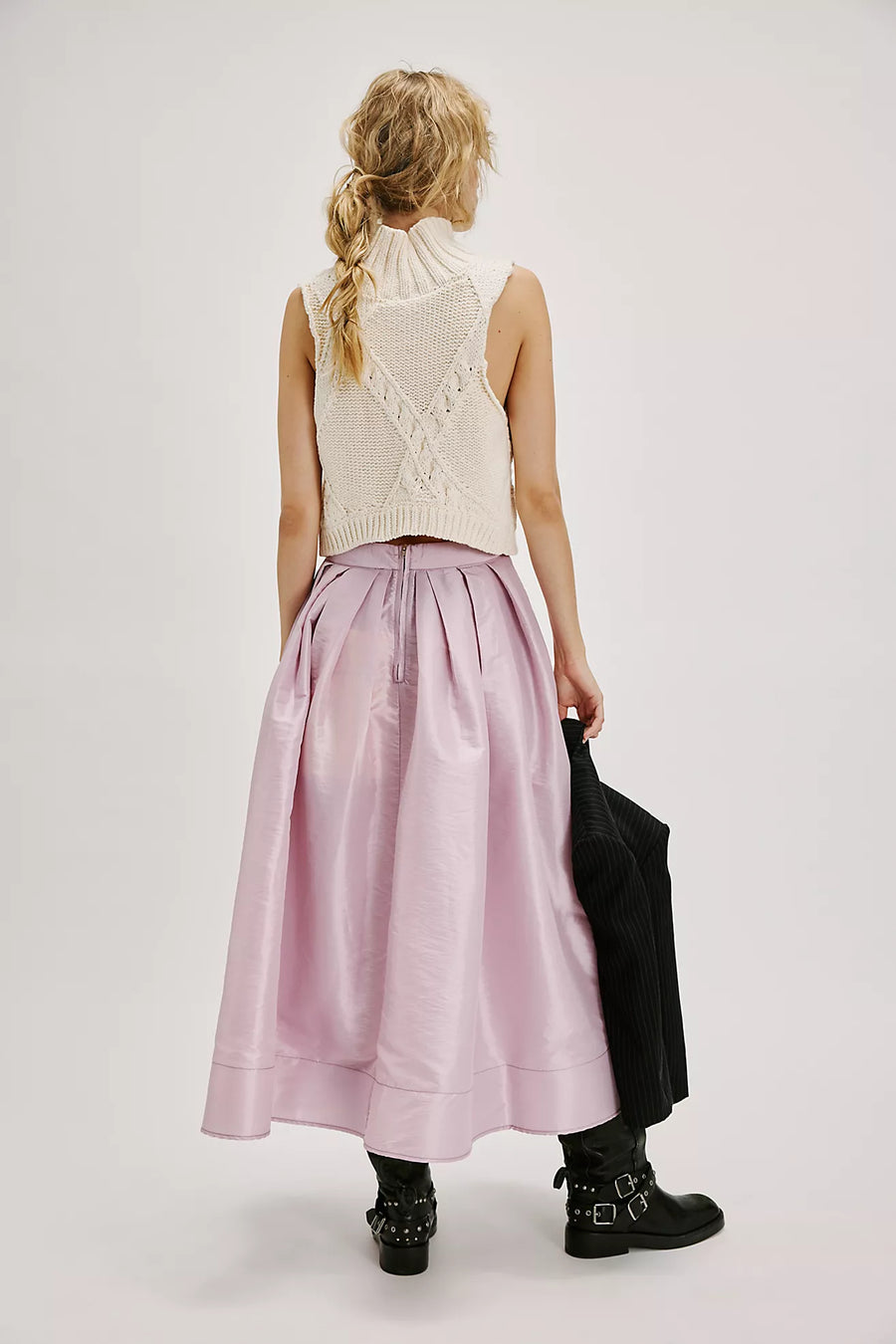 Free People Emilia Full Skirt - Plum Blossom