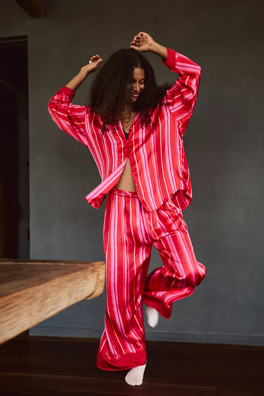 Free People Dreamy Days Pajama Set - Berry Combo