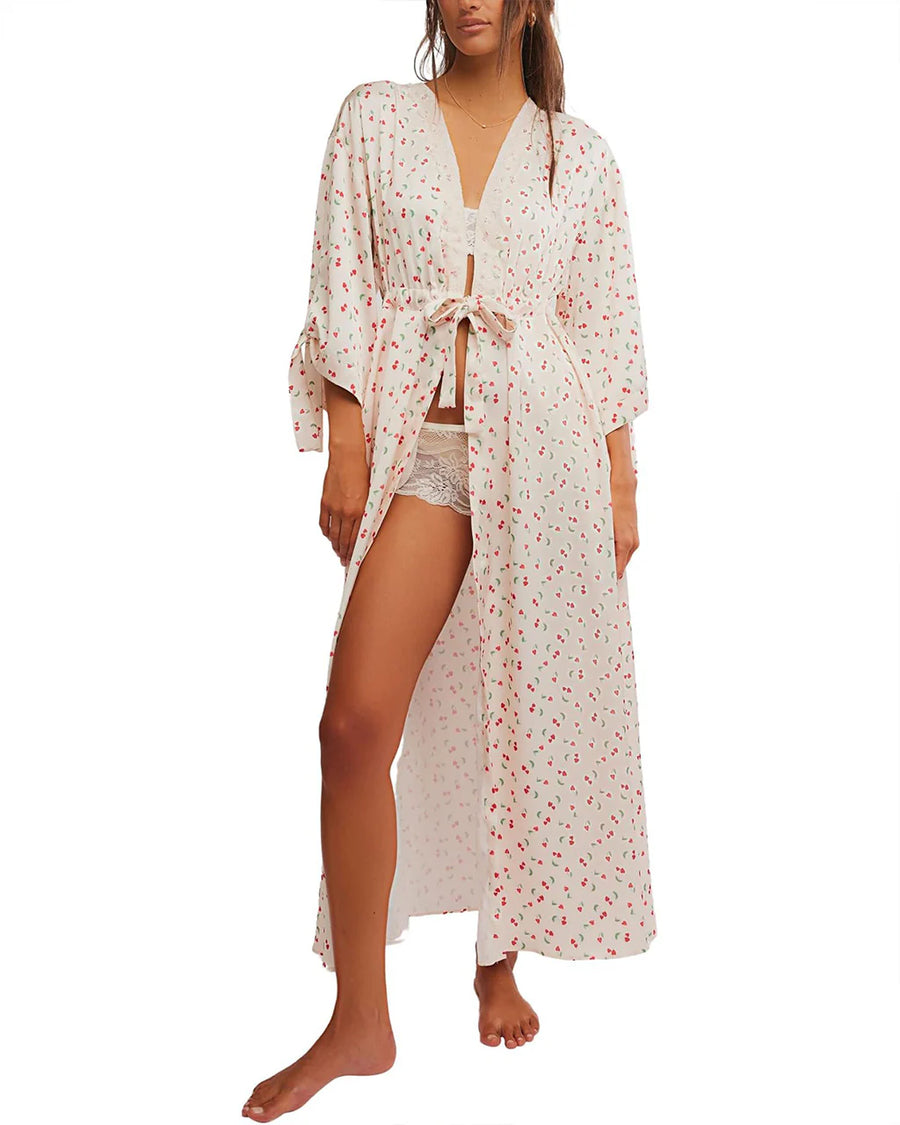 Free People First Blush Robe - Ivory Combo