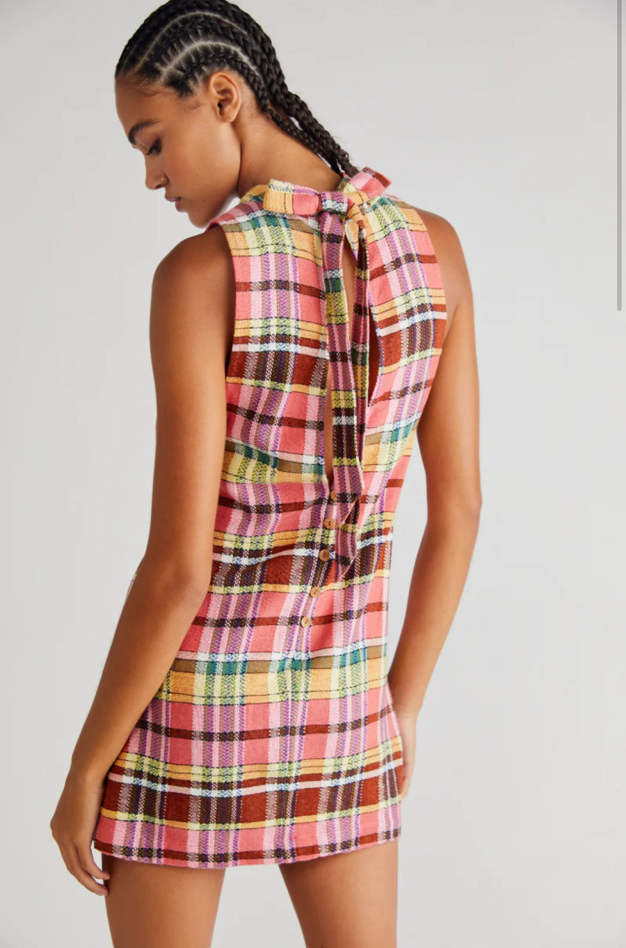 Free People Walk The Walk Plaid Mini - Retro Combo