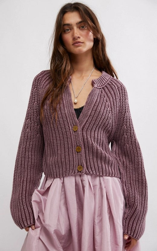 Free People Sweet Nothing Cardi - Moonscape