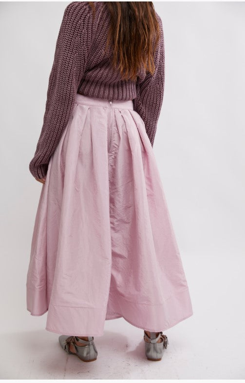 Free People Emilia Full Skirt - Plum Blossom