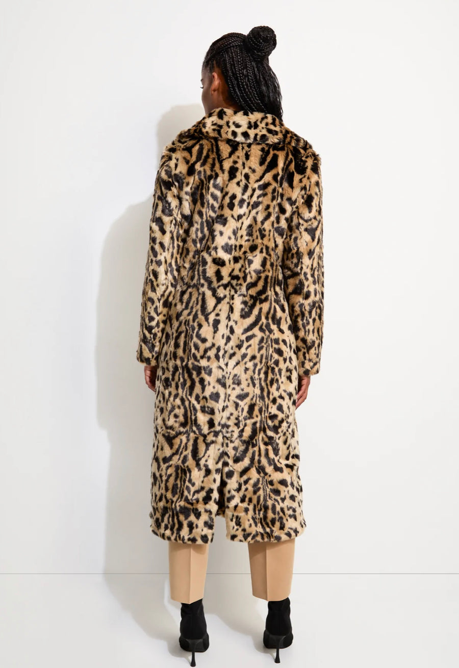 Unreal Fur The Long Song Coat - Leopard